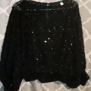 Black sequin blouse